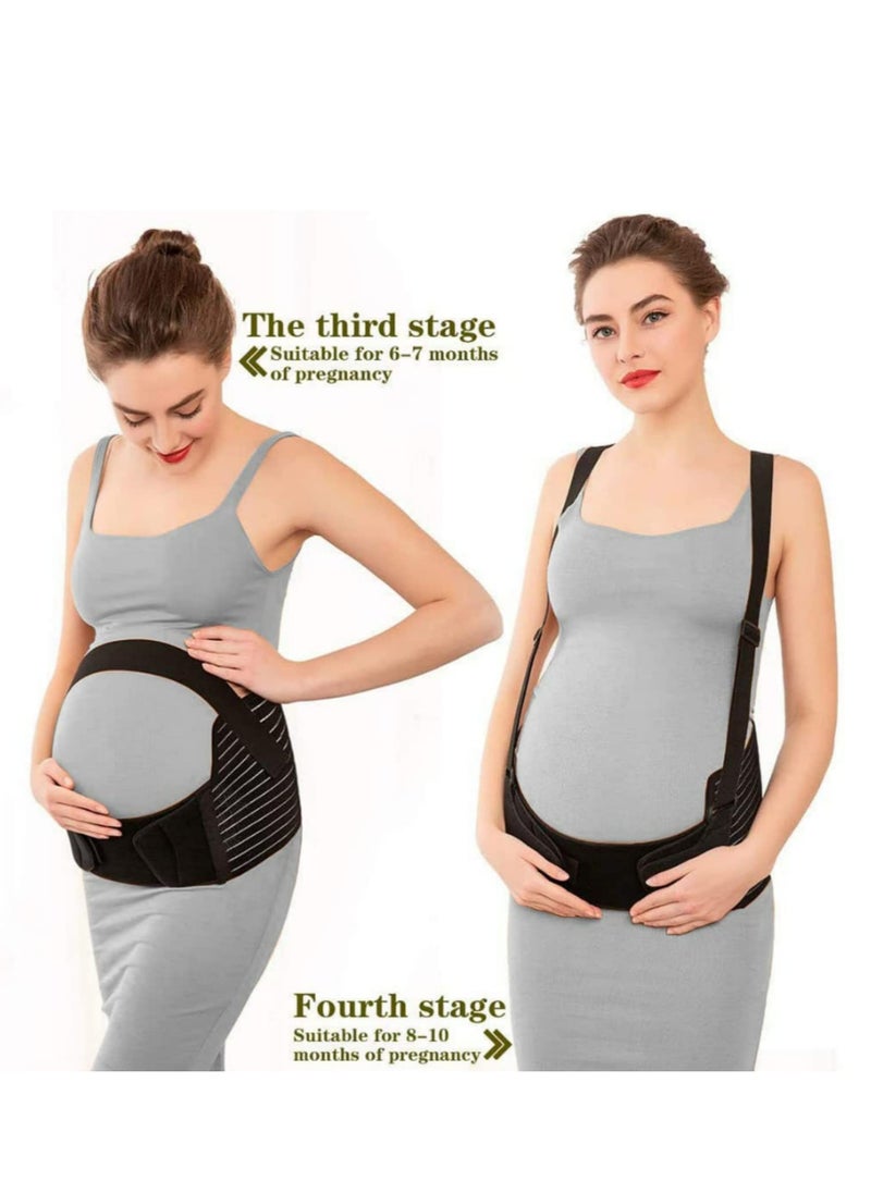 Generic Maternity Belt Breathable Abdominal Binder/Pregnancy Support Maternity Belt/Double Support Back/Abdomen Brace/Shoulder Strap Lumbar Adjustable (L)  - Image 2