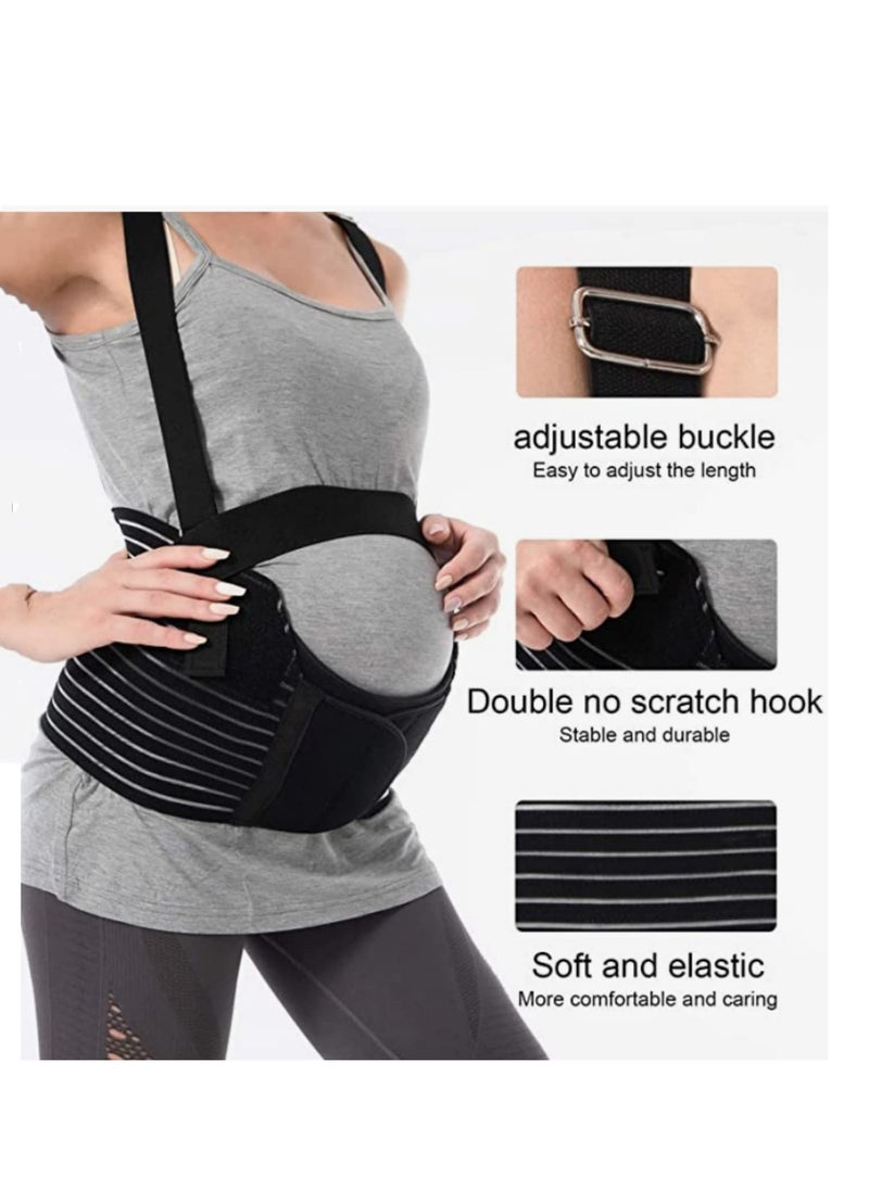 Generic Maternity Belt Breathable Abdominal Binder/Pregnancy Support Maternity Belt/Double Support Back/Abdomen Brace/Shoulder Strap Lumbar Adjustable (L)  - Image 4
