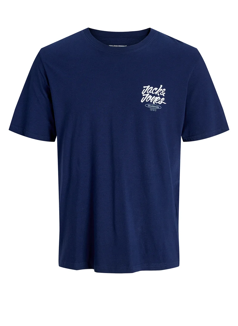 جاك اند جونز Graphic Crew Neck T-Shirt