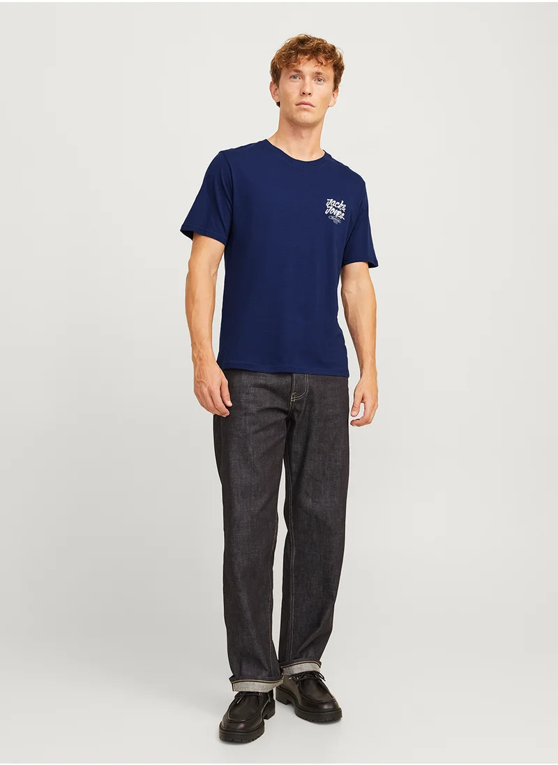 جاك اند جونز Graphic Crew Neck T-Shirt