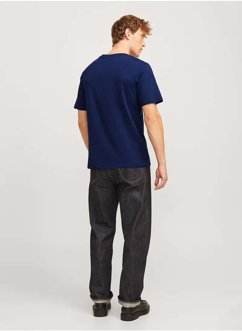 جاك اند جونز Graphic Crew Neck T-Shirt