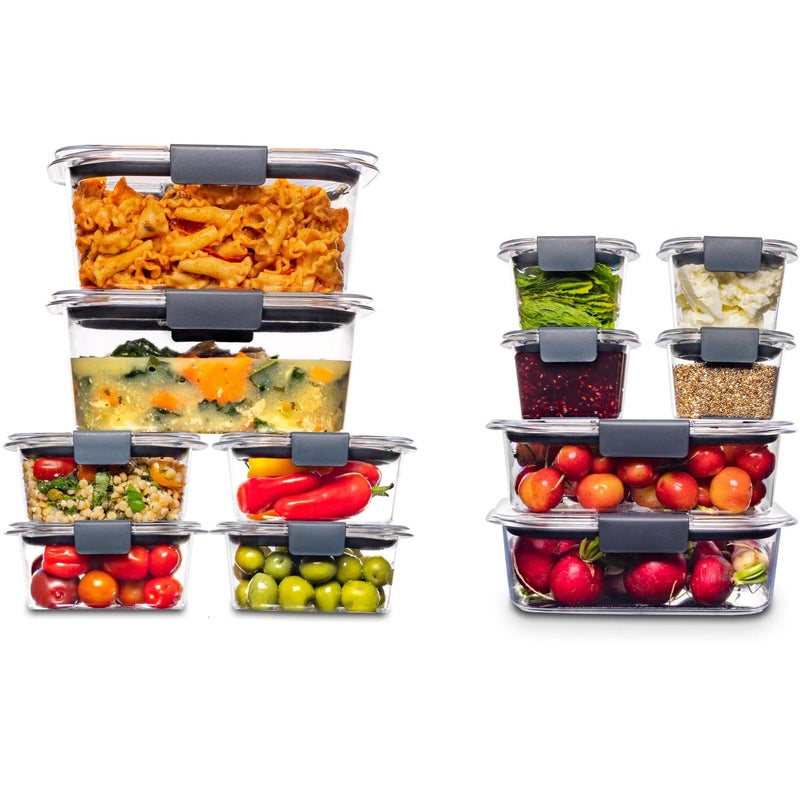 Rubbermaid Brilliance BPA-Free Airtight Food Storage Containers, 24-Piece Set, Easy for Meal Prep, Lunch & Leftovers - Image 2