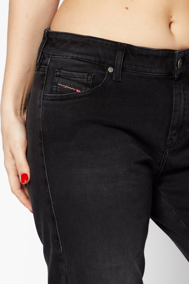 DIESEL جينز دنيم ضيق جداً للنساء، أسود - Image 4