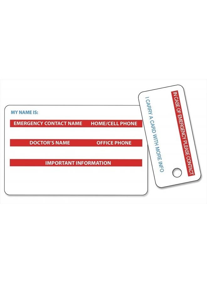 TLC Safety By Design - My Dog is Home Alone Pet Alert Emergency ICE ID Plastic Wallet Card and Keytag with Emergency Contact Call Card (Qty. 1) - Image 1
