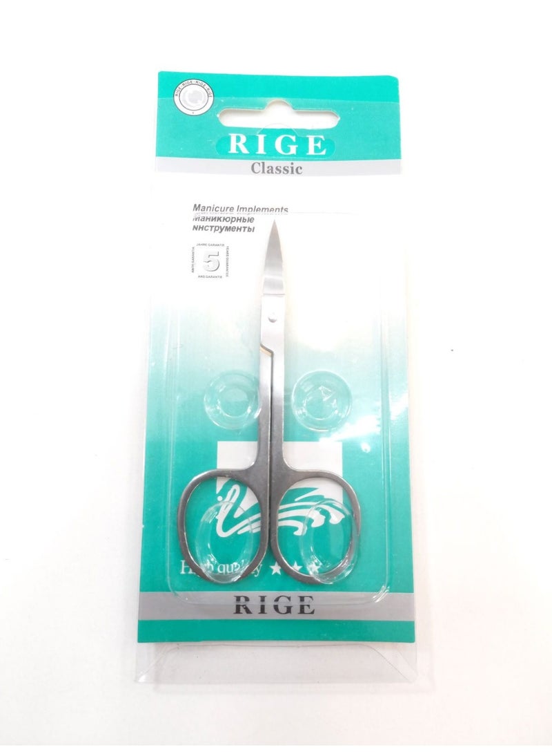 مقص حلاقة احترافي من الفولاذ المقاوم للصدأ، مقص آمن ذو طرف دائري لشعر الأنف والحواجب، مناسب لشعر الوجه واللحية والشارب والرموش، مقص تجميل متين بجودة صالونات التجميل للرجال والنساء - Image 5