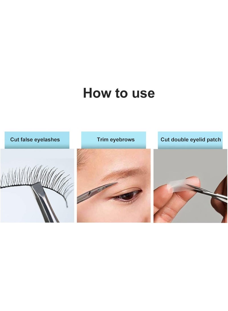 مقص حلاقة احترافي من الفولاذ المقاوم للصدأ، مقص آمن ذو طرف دائري لشعر الأنف والحواجب، مناسب لشعر الوجه واللحية والشارب والرموش، مقص تجميل متين بجودة صالونات التجميل للرجال والنساء - Image 4