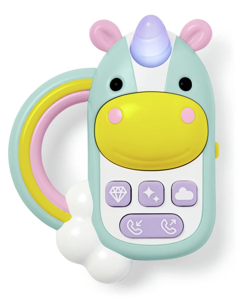Skip Hop Baby Phone Toy: Zoo Cell Phone, Unicorn - Image 1