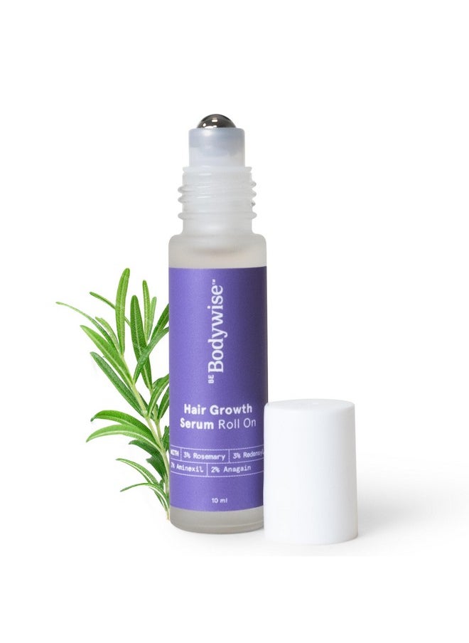 Be Bodywise - 3% Rosemary Hair Growth Serum (Roll On) 10Ml | 3% Redensyl, 2% Aminexil & 2% Anagain | Thicker & Stronger Hair Growth |For All Hair Types - Image 1