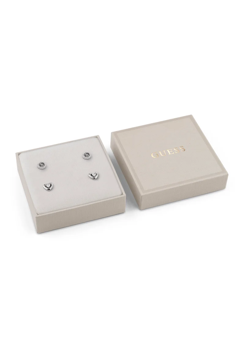 جس 4G And Pave Heart Boxset Studs