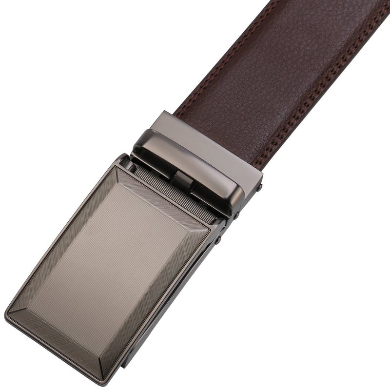 Lavemi Men's Real Leather Ratchet Dress Casual Belt, Cut to Exact Fit,Elegant Gift Box(55-0287 Brown Leather) - Image 4