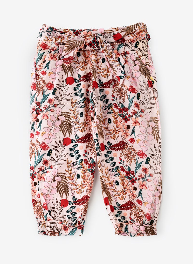 Jelliene Girls All Over Printed Pants 100% Viscose, Soft and Flowy Pants for Girls - Image 1