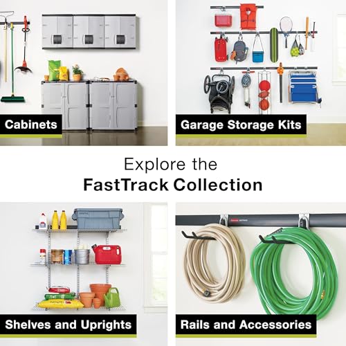 Rubbermaid FastTrack 2-Handle Hook (S Hook) Mounted Garage Storage and Space Saving Organization System Metallic Powder-Coated Steeel for Rakes/Brooms/Toys/Ladders - Image 5