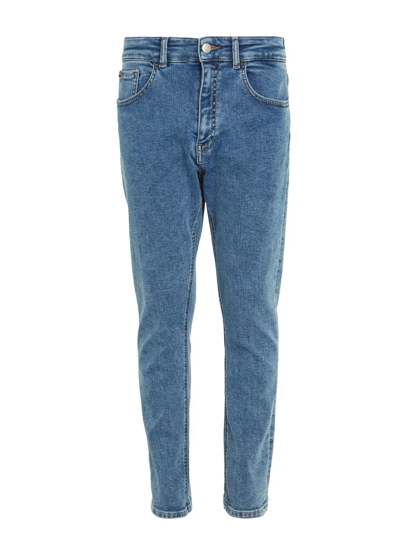 Calvin Klein Jeans Kids Light Wash Straight Fit Jeans