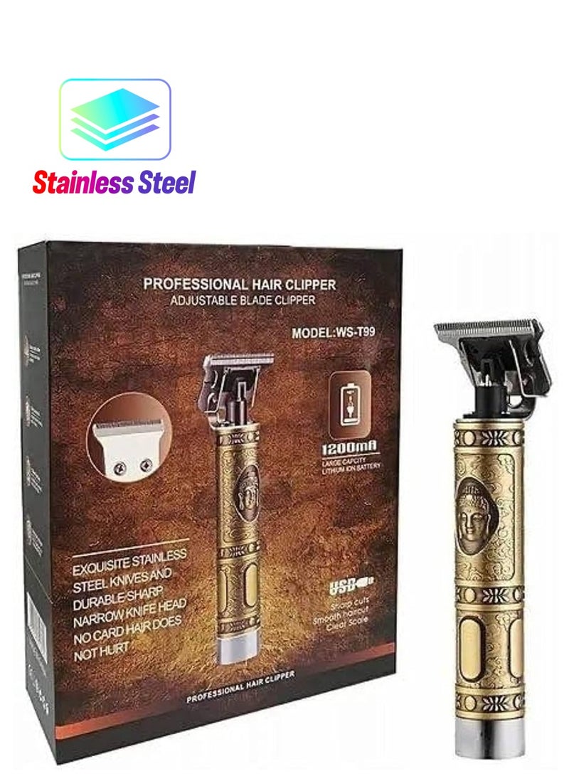 ELTRAZONE Professional Hair Clipper and Beard Trimmer, Gold, WS-T99 - Image 1
