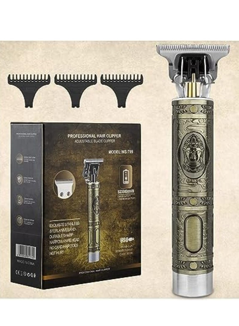 ELTRAZONE Professional Hair Clipper and Beard Trimmer, Gold, WS-T99 - Image 4