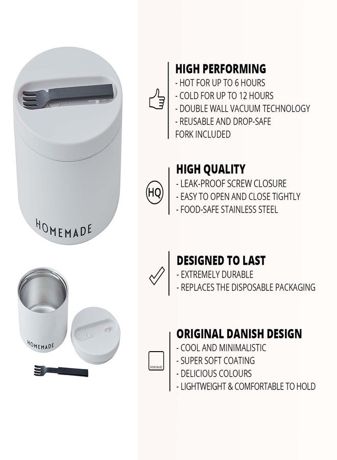 Design Letters Insulated Food Bowl with Spoon/Fork | Thermos for Hot Food Leak-Poof Lid | Insulated Food Jar Wide Mouth | To Go Lunch Box | Stainless Steel Lunch Container - Image 3