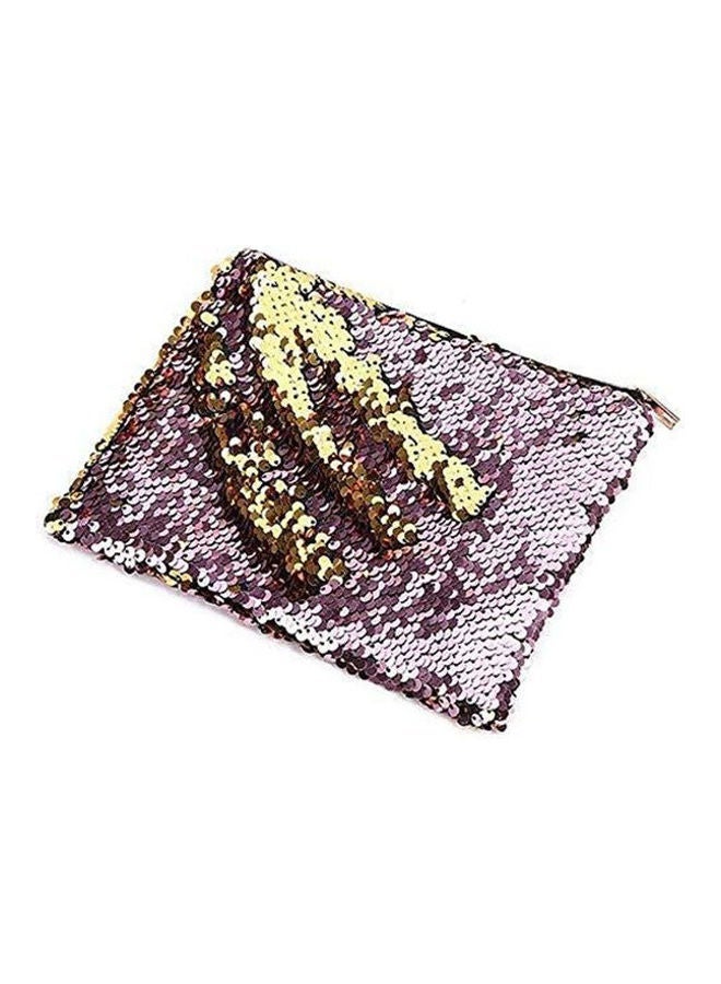 NIBEMINENT Reversible Mermaid Sequin Cosmetic Bag Mulitcolour