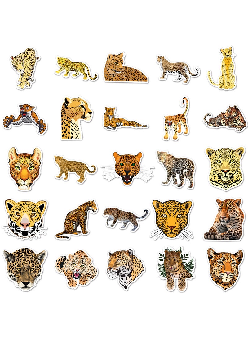 50Pcs Cheetah Stickers Hunting Leopard Stickers Waterproof Vinyl Decals for Water Bottle Laptop Guitar Car Luggage Skateboard Cute Aesthetic Manga Gifts for Teens Girls Boys - Image 3