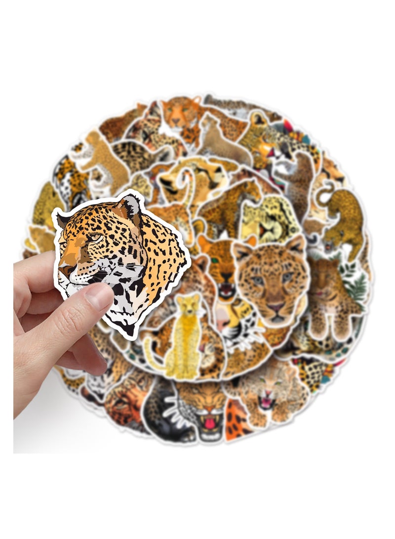 50Pcs Cheetah Stickers Hunting Leopard Stickers Waterproof Vinyl Decals for Water Bottle Laptop Guitar Car Luggage Skateboard Cute Aesthetic Manga Gifts for Teens Girls Boys - Image 4