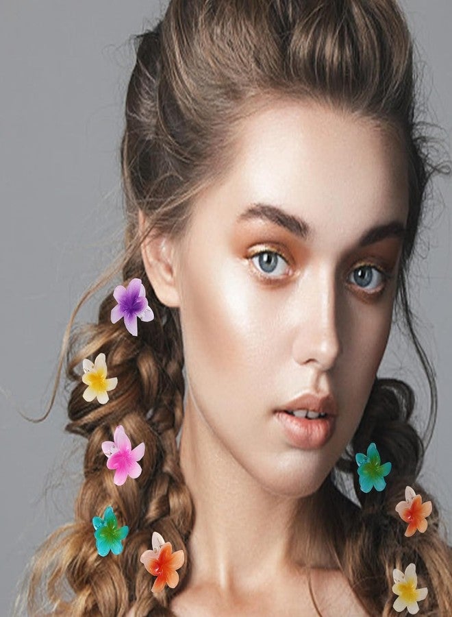 MYSELF Small Flower Hair Claw Clips for Women Girls Kids, 6 Pcs, Tiny Floral Hair Clip Claws for Thin and Medium Thick Hair, Strong Hold Non Slip Hair Jaw Clips, Mini Fancy Cute Matte Hair Clip - Image 3