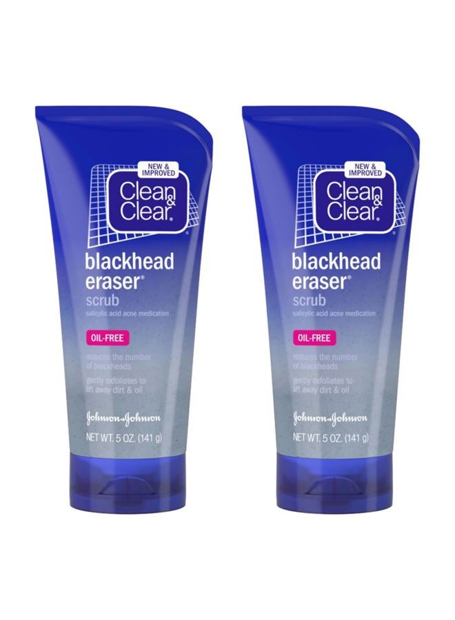 Clean & Clear مقشر الوجه خالي من الزيت لإزالة الرؤوس السوداء مع 2% حمض الساليسيليك لعلاج حب الشباب، مقشر يومي للوجه للعناية بالبشرة المعرضة لحب الشباب، 5 أونصات، عبوتين - Image 2