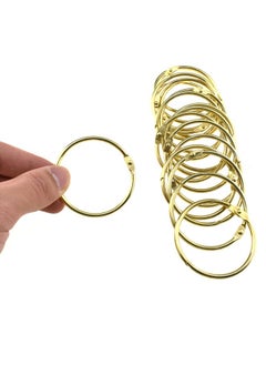 Metal Binder Rings 2 Inch Book Rings Key Rings Bulk Big Large Key Ring Binder Ring Metal Rings For Index Cards Loose Leaf Binder Rings Index Card Ring Paper Rings For Paper(Gold,18Pcs)