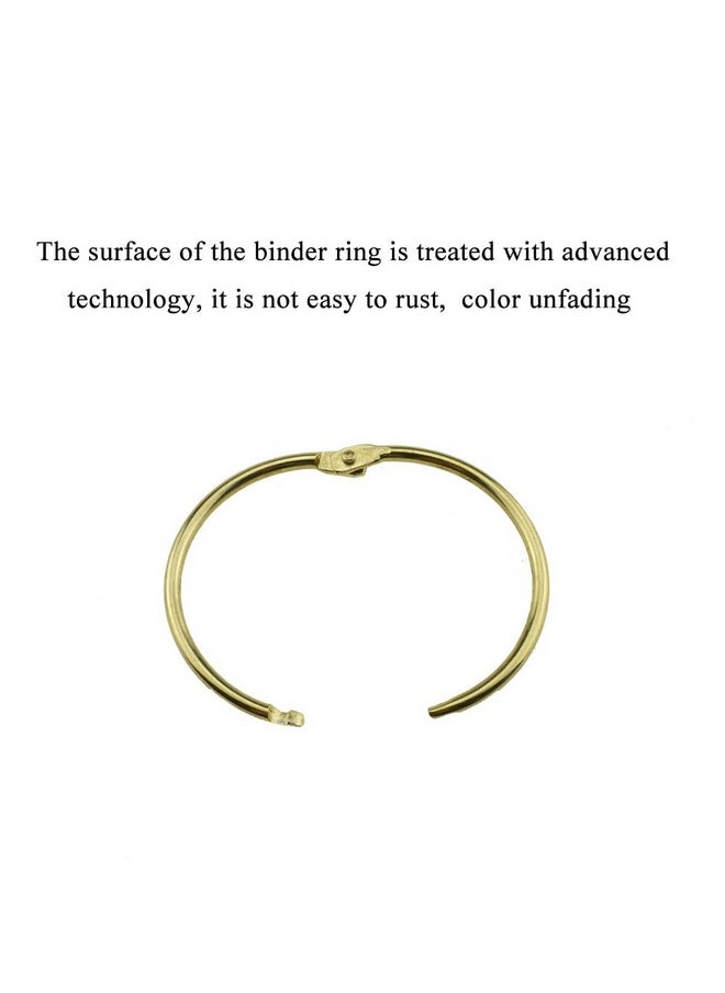HAHIYO - Metal Binder Rings 2 Inch Book Rings Key Rings Bulk Big Large Key Ring Binder Ring Metal Rings For Index Cards Loose Leaf Binder Rings Index Card Ring Paper Rings For Paper(Gold,18Pcs) - Image 1
