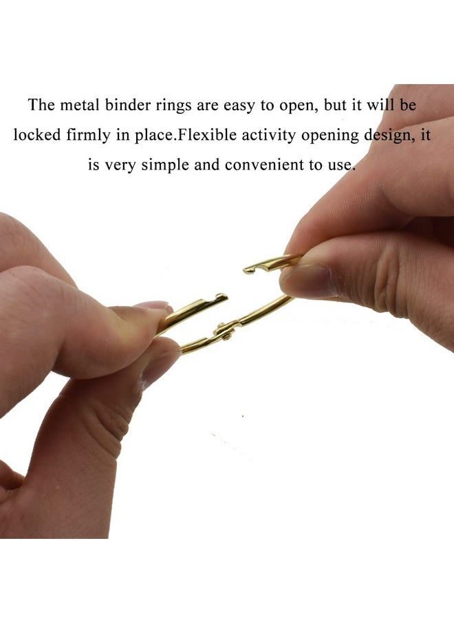 HAHIYO - Metal Binder Rings 2 Inch Book Rings Key Rings Bulk Big Large Key Ring Binder Ring Metal Rings For Index Cards Loose Leaf Binder Rings Index Card Ring Paper Rings For Paper(Gold,18Pcs) - Image 1