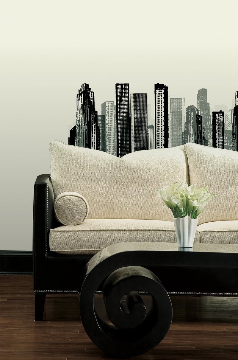RoomMates RMK1602GM Cityscape Peel and Stick Giant Wall Decal , Black - Image 3