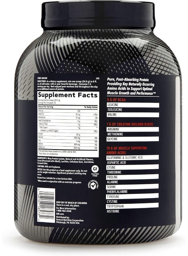 GNC AMP Pure Isolate - Chocolate Frosting - Image 2