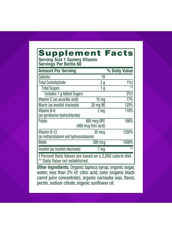 Vitafusion B-Complex Gummy Dietary Supplements, With 5 B Vitamins To Support Cellular Energy Production (1), Plus Vitamin C, Strawberry Flavor, 60 Count - Image 3