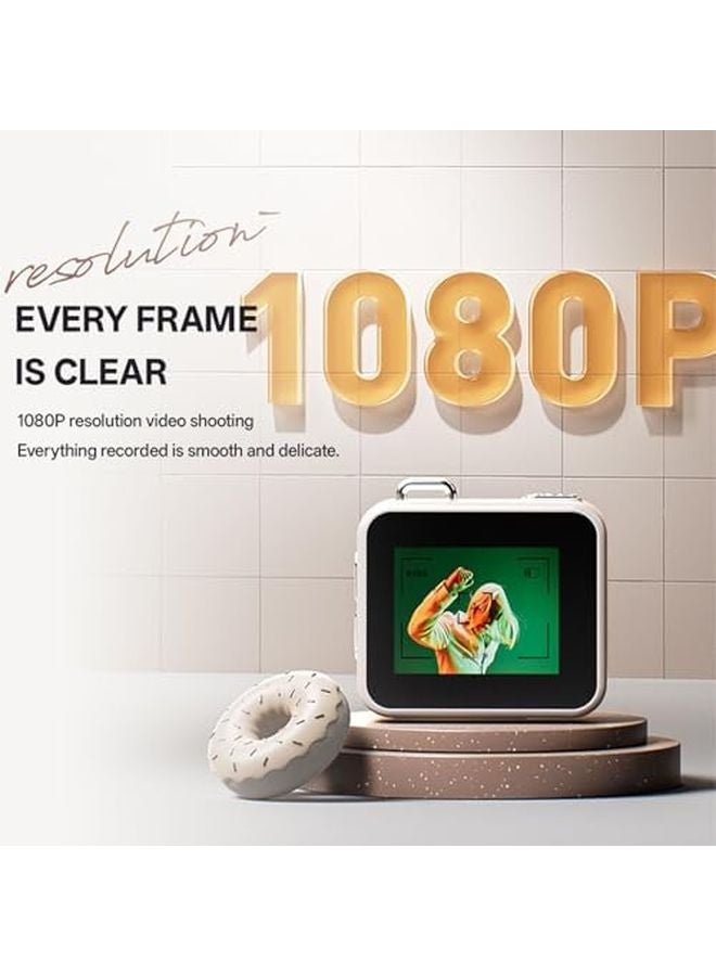كاميرا رقمية صغيرة وردية 48 ميجابكسل 1080 بيكسل لتسجيل فيديوهات الحياة الجامعية وحفلات التخرج - Image 3