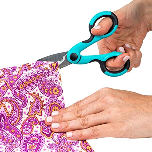 SINGER 00558 5-1/2-Inch ProSeries Heavy Duty Scissors with Power Notch, Teal - Image 5