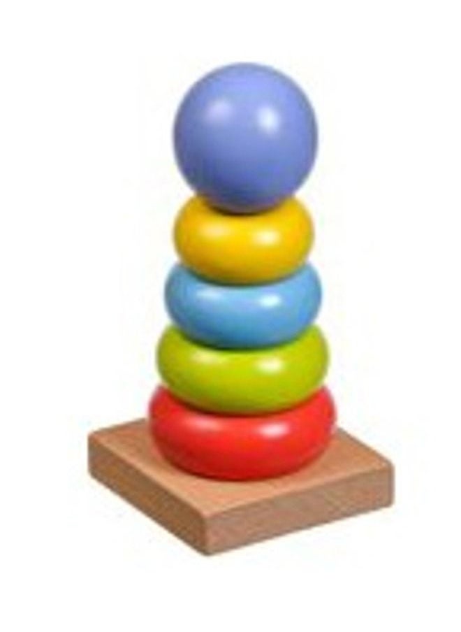 BAYBEE Wooden Rainbow Rings Stacking And Sorting Puzzle Toys For Kids, Toddlers Tower Stacking Toys For Montessori Learning Educational Baby Kids Toys, Sorting Toys For Kids Toddlers 2+ Years  - Image 1