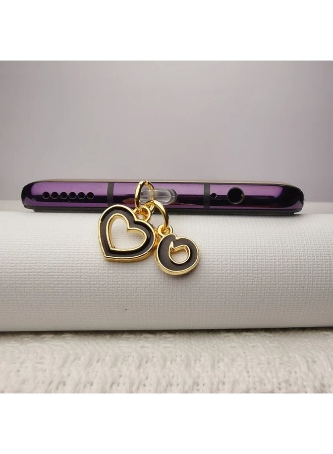 Heart Charging Port Dust Plug For iPhone 5 To 14 Phone Decor Gift - Image 1