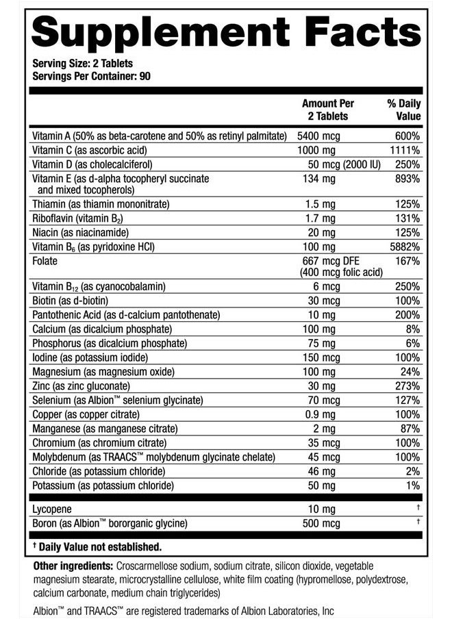 Theralogix Bladder 2.2 Multivitamin & Mineral Supplement | Supports a Healthy Bladder Lining | 90 Day Supply | Manufactured in The USA  - Image 2