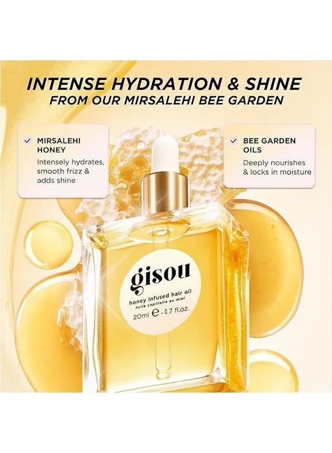 Gisou Honey Infused Hair Oil, Negin Mirsalehi, 20ml 0.7fl.oz, Enriched Delicate Hair Oil - Image 4