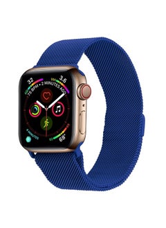 Replacement Strap Milanese Stainless Steel Watch Band For Apple Watch Series 9&8&7 41mm / SE 3&SE 2&6&SE&5&4 40mm / 3&2&1 38mm Blue
