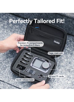 TELESIN Protective Storage Case for DJI Osmo Action 5 Pro/Action 4/3 - Double-Layer Design, Waterproof, Shockproof, Compact and Portable  - Image 3