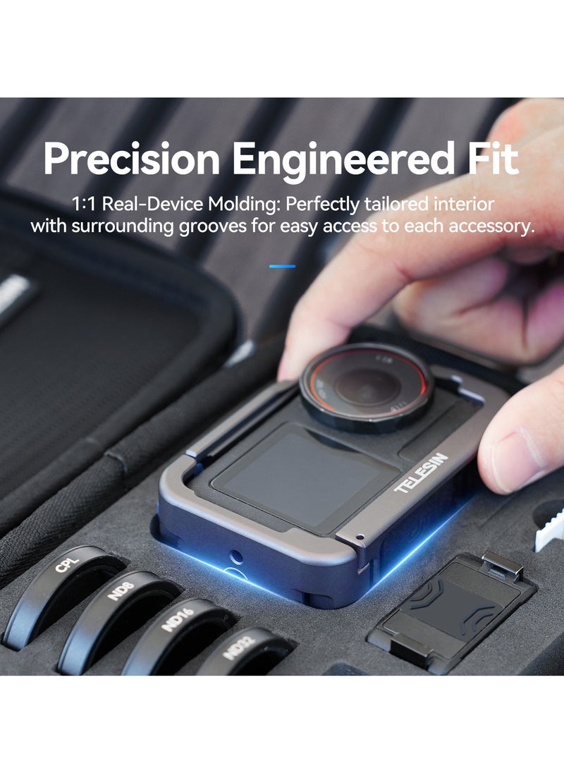 Protective Storage Case for DJI Osmo Action 5 Pro/Action 4/3 - Double-Layer Design, Waterproof, Shockproof, Compact and Portable