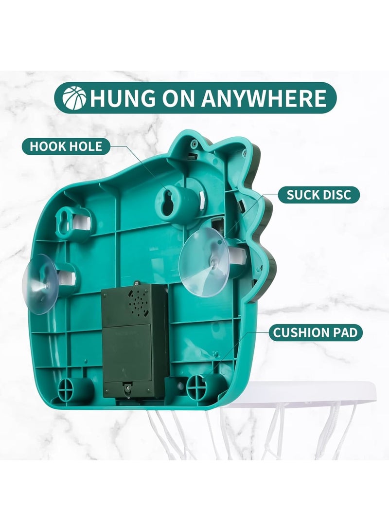 Zikra Indoor Basketball Hoop, Mini Dinosaur Basketball Hoop with Electronic Scoreboard, Portable Basketball Hoop with Ring Toss Game, Adjustable Height Parent-Child Basketball Toy for Boys Girls Teens - Image 4