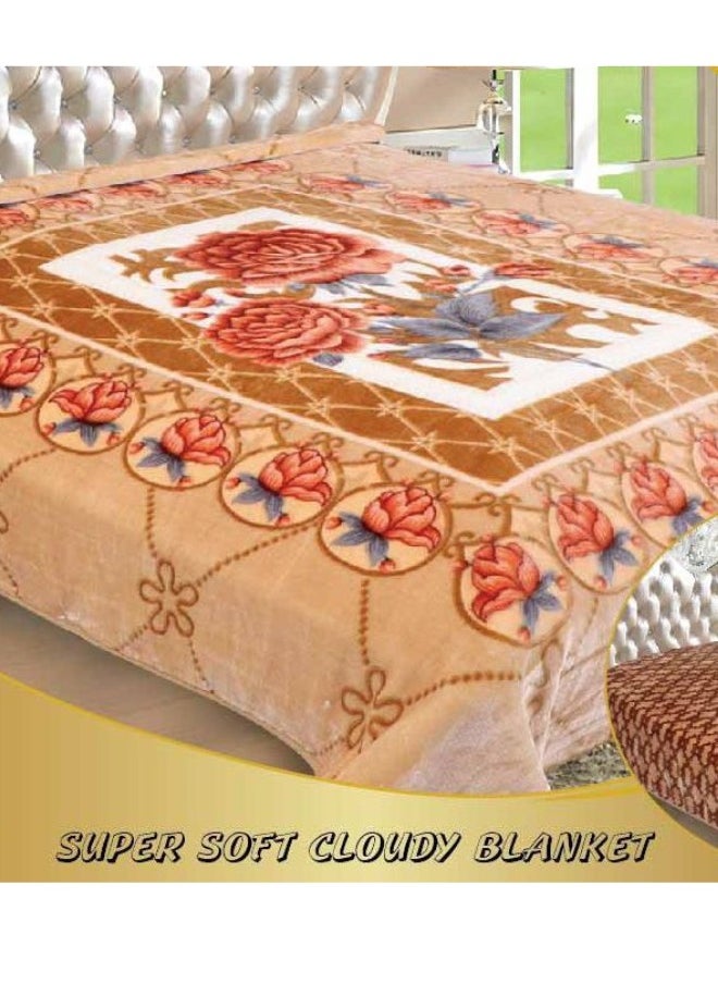 Rainbow Luxury Double-Sided Winter Blanket - Soft, Silky, and Luxuriously Textured Double-Layer Bed Blanket - 4 kg - 200 x 240 cm - Heavy Blanket, Textured Blanket, Thick Double-Layer Winter Blanket - Ideal for Sleeping and Winter Furnishings  - Image 3