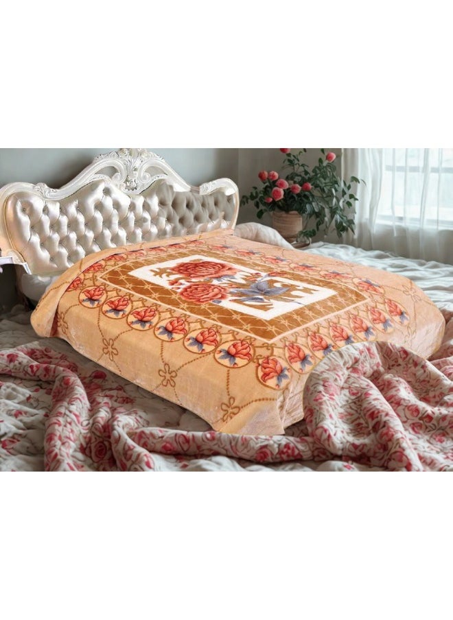 Rainbow Luxury Double-Sided Winter Blanket - Soft, Silky, and Luxuriously Textured Double-Layer Bed Blanket - 4 kg - 200 x 240 cm - Heavy Blanket, Textured Blanket, Thick Double-Layer Winter Blanket - Ideal for Sleeping and Winter Furnishings  - Image 5