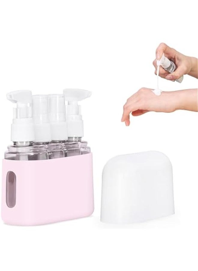 Generic Mini Shampoo Dispenser Portable Travel Bottle Set - Toiletries Bottles for Travel (Pink)  - Image 1