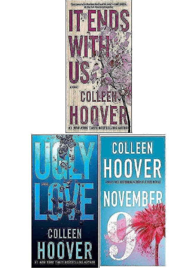 Colleen Hoover 3 Books Collection Set (November 9, Ugly Love, It Ends with Us)