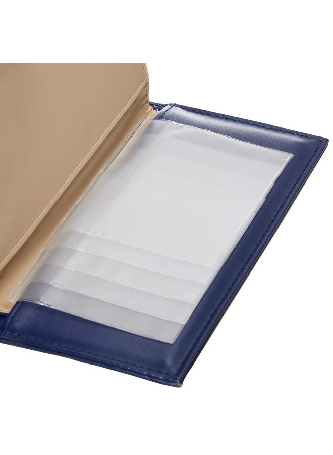 Buxton Checkbook Clutch, Navy - Image 4