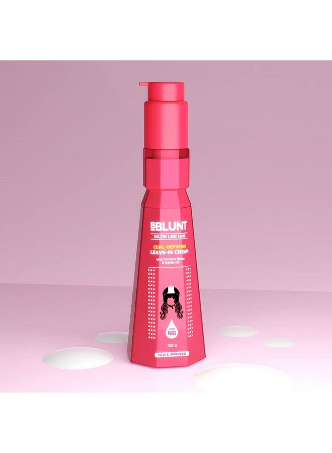 BBLUNT Curl Defining Leavein Cream For Curly Hair Leavein Conditioner For Frizzy Dry Wavy Hair Defines Curls And Gives Nourished Shiny Curly Hair With Shine Tonic 150 G - Image 2