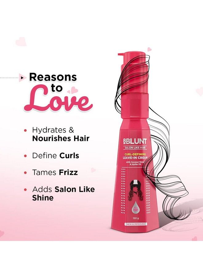 BBLUNT Curl Defining Leavein Cream For Curly Hair Leavein Conditioner For Frizzy Dry Wavy Hair Defines Curls And Gives Nourished Shiny Curly Hair With Shine Tonic 150 G - Image 4