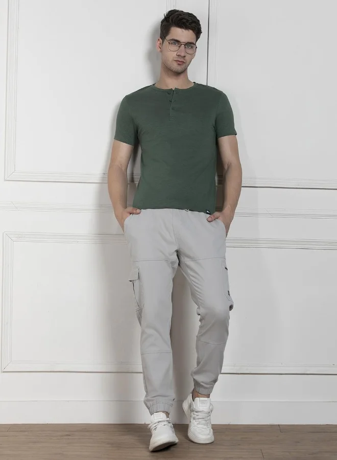 Dennis Lingo Regular Fit Green Cotton T-Shirt – Stylish and Comfortable