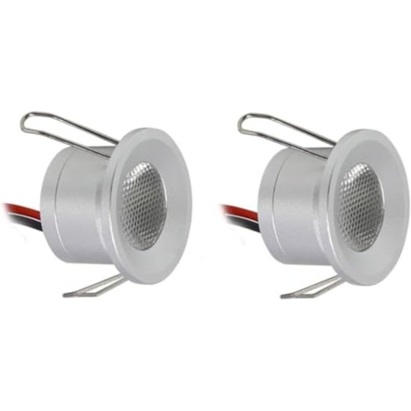 Mini LED Downlights 1W, DC12V IP65 Waterproof 25mm Small Ceiling Spotlight, 3000K Warm White, Under Cabinet Lighting for Kitchen, Stairs, Hallway, Showcase, 2 Pack - Image 1